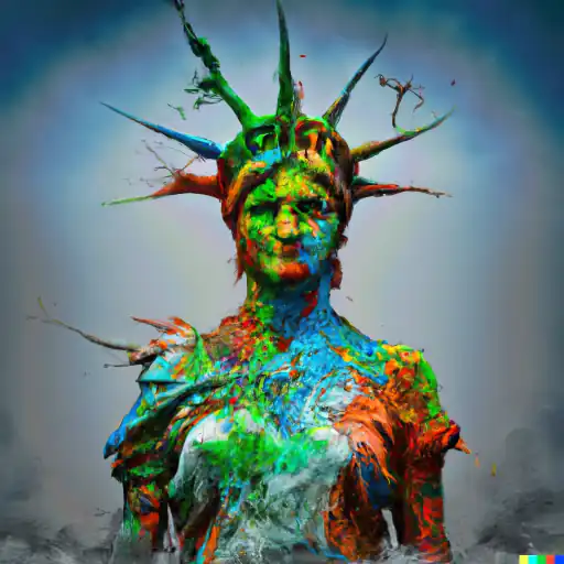 DALL·E 2022 10 25 17.12.16   picture of colorful mud explosions and paint splashes as portrait of _the statue of liberty_ gigapixel low_res scale 6_00x